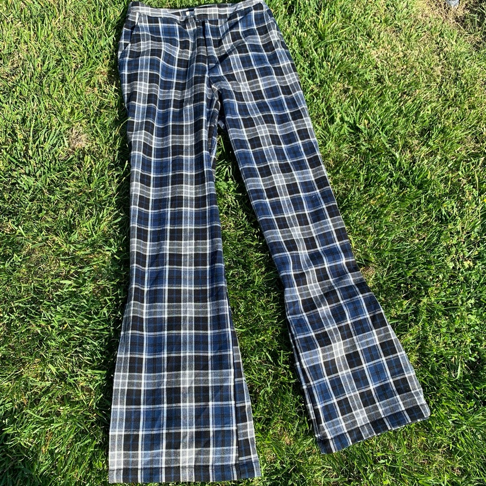 Blue checkered and brandy Melville pants